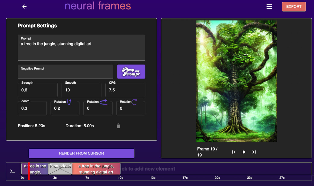 screenshot of neural frames